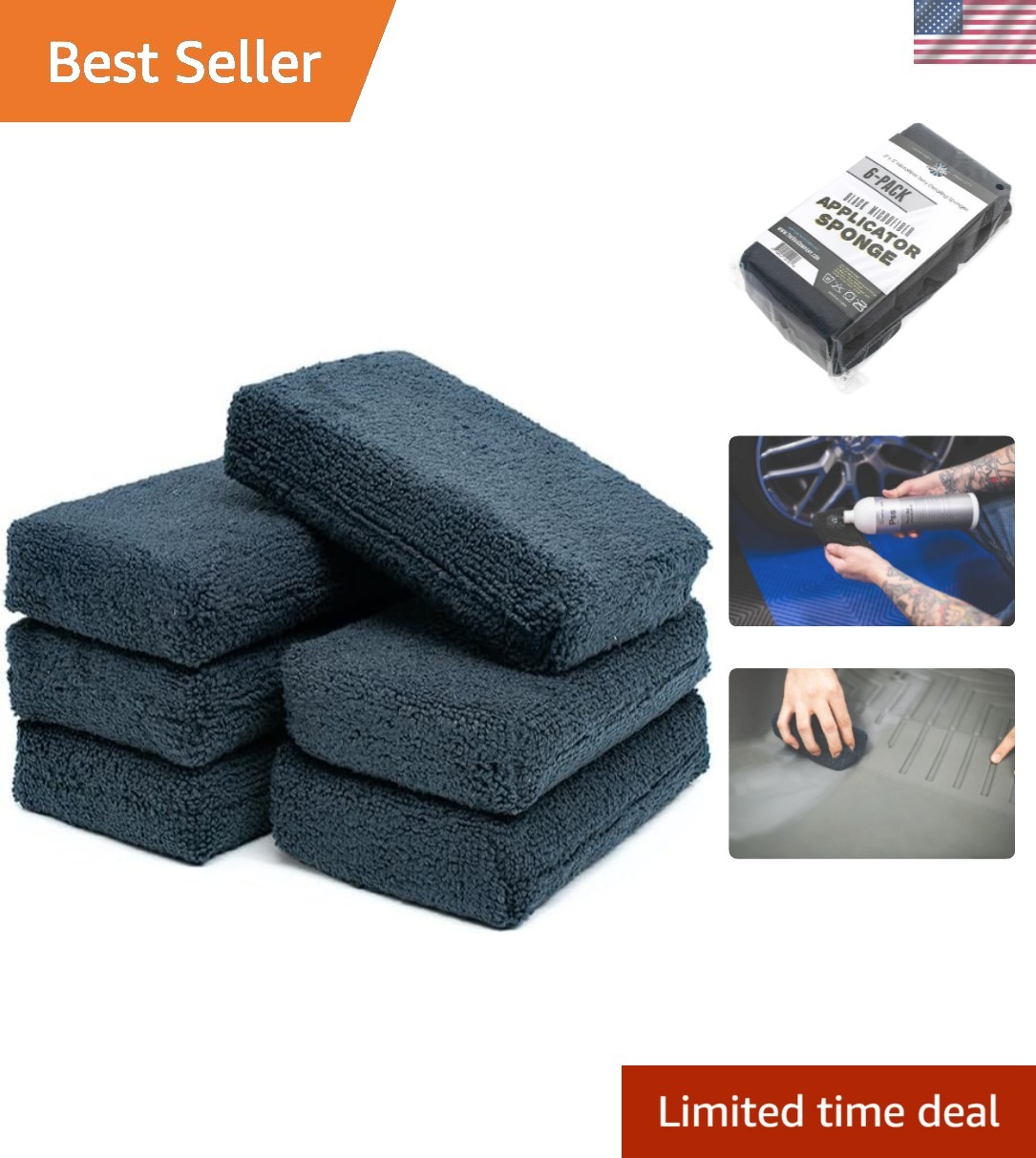 Grade Terry Microfiber Detailing Applicator Sponges – Versatile Detailing Too…