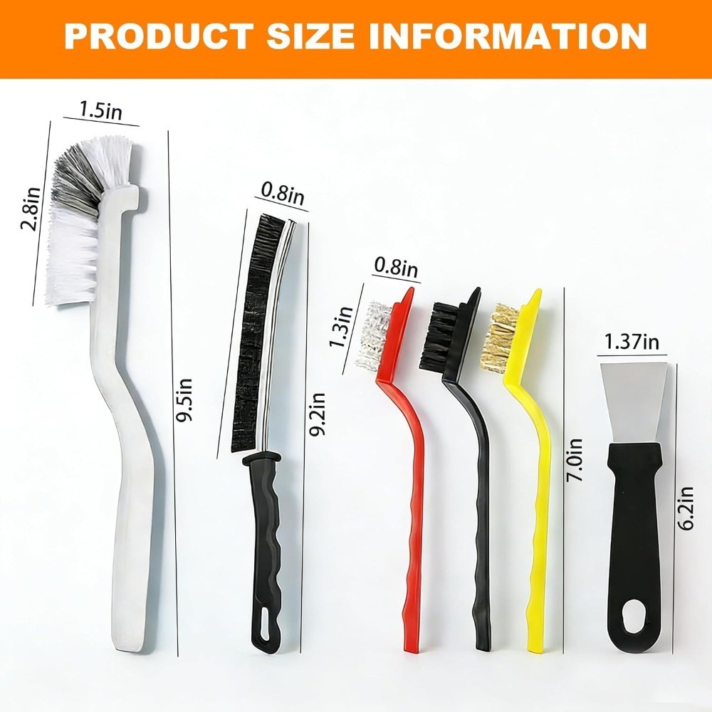 12Pcs Crevice Cleaning Brush Set, Hard Bristle Gap Cleaning Tools,