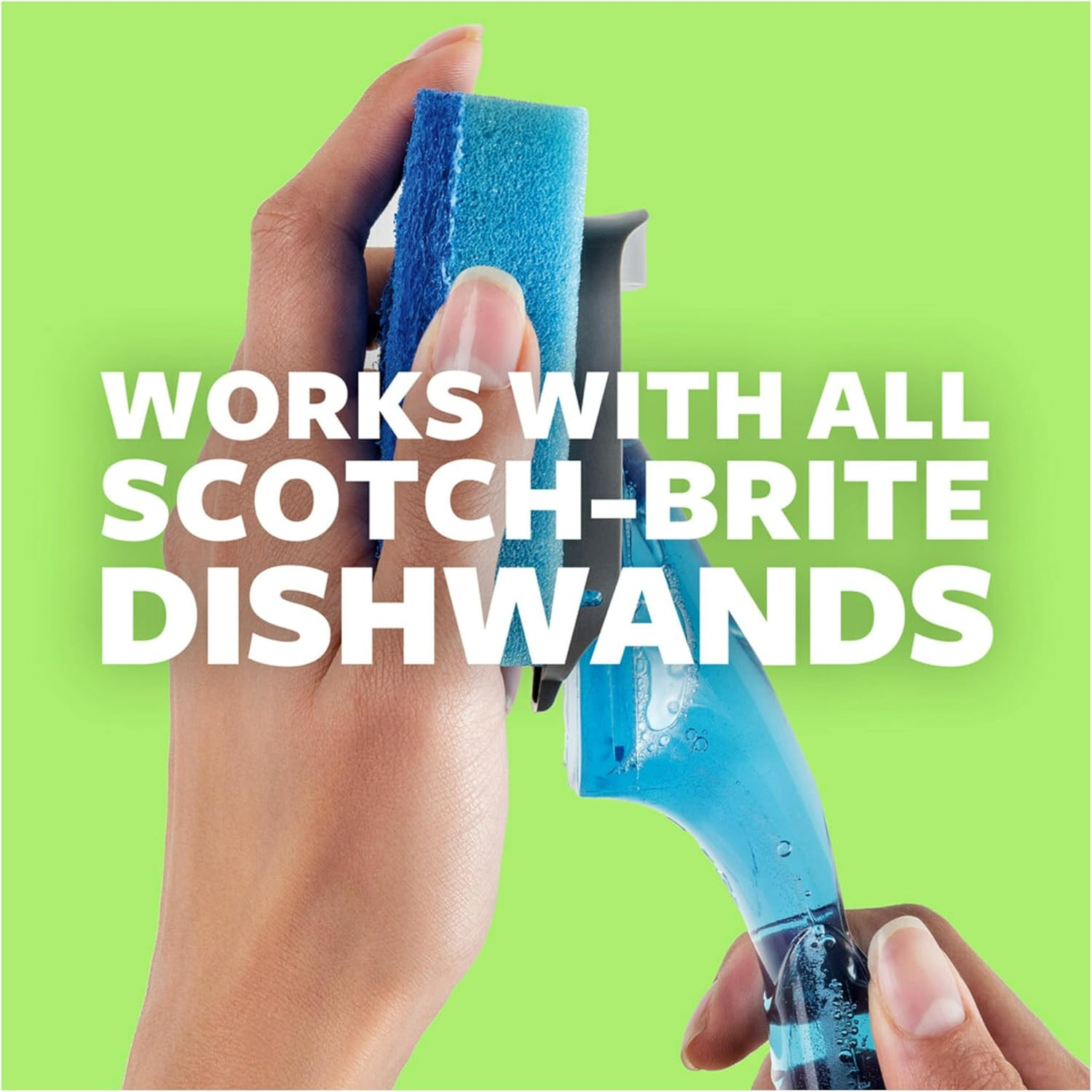 Scotch-Brite Non-Scratch Dishwand Refill, 14 Dish Wand Sponge Refills, Removes S