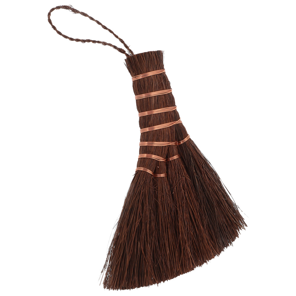 Car Broom Palm Fiber Wood 1Set 5.6*4.6*0.6In For Narrow Spaces Cleaning
