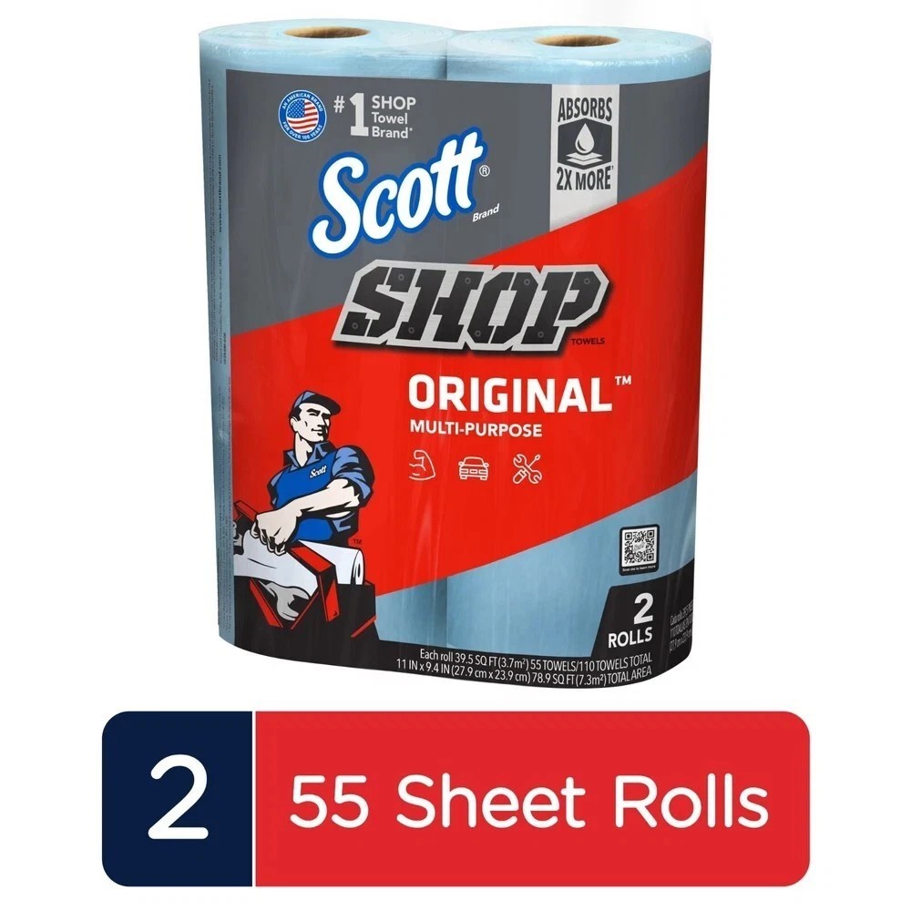 Scott Shop Towels Original Blue Shop Towels Multi-Purpose Automotive Maintenance
