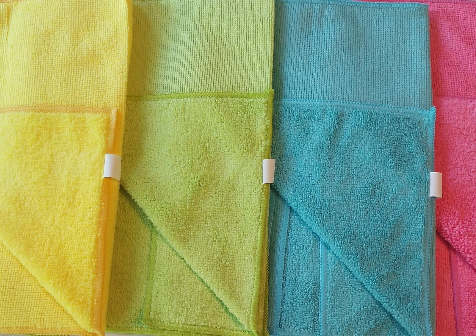 Microfiber Cleaning Cloths 12 Pack4 Assorted Colors, Rags for Home,Kitchen& Car.