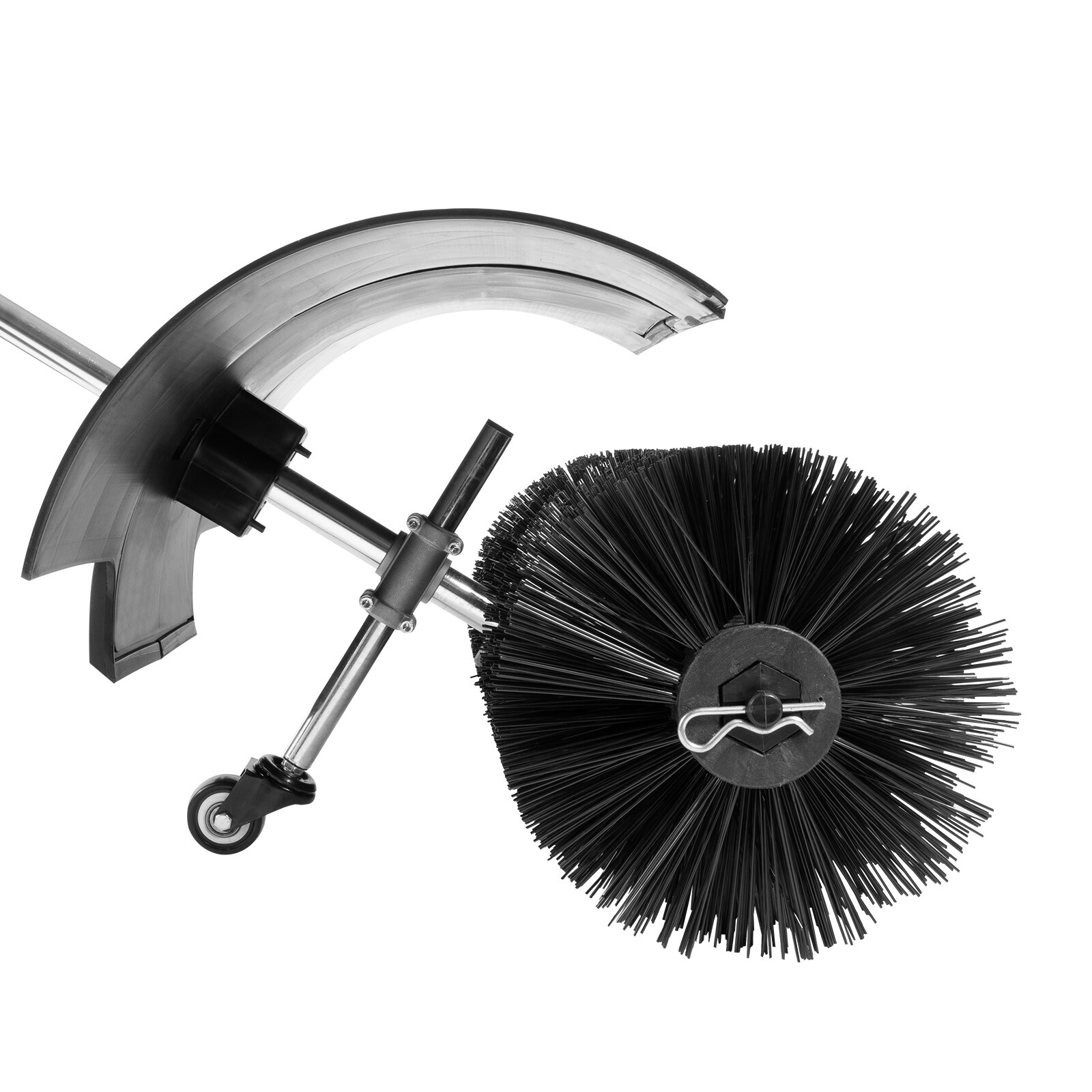 52cc Gas Walk Behind Power Broom for Snow & Driveway Cleaning