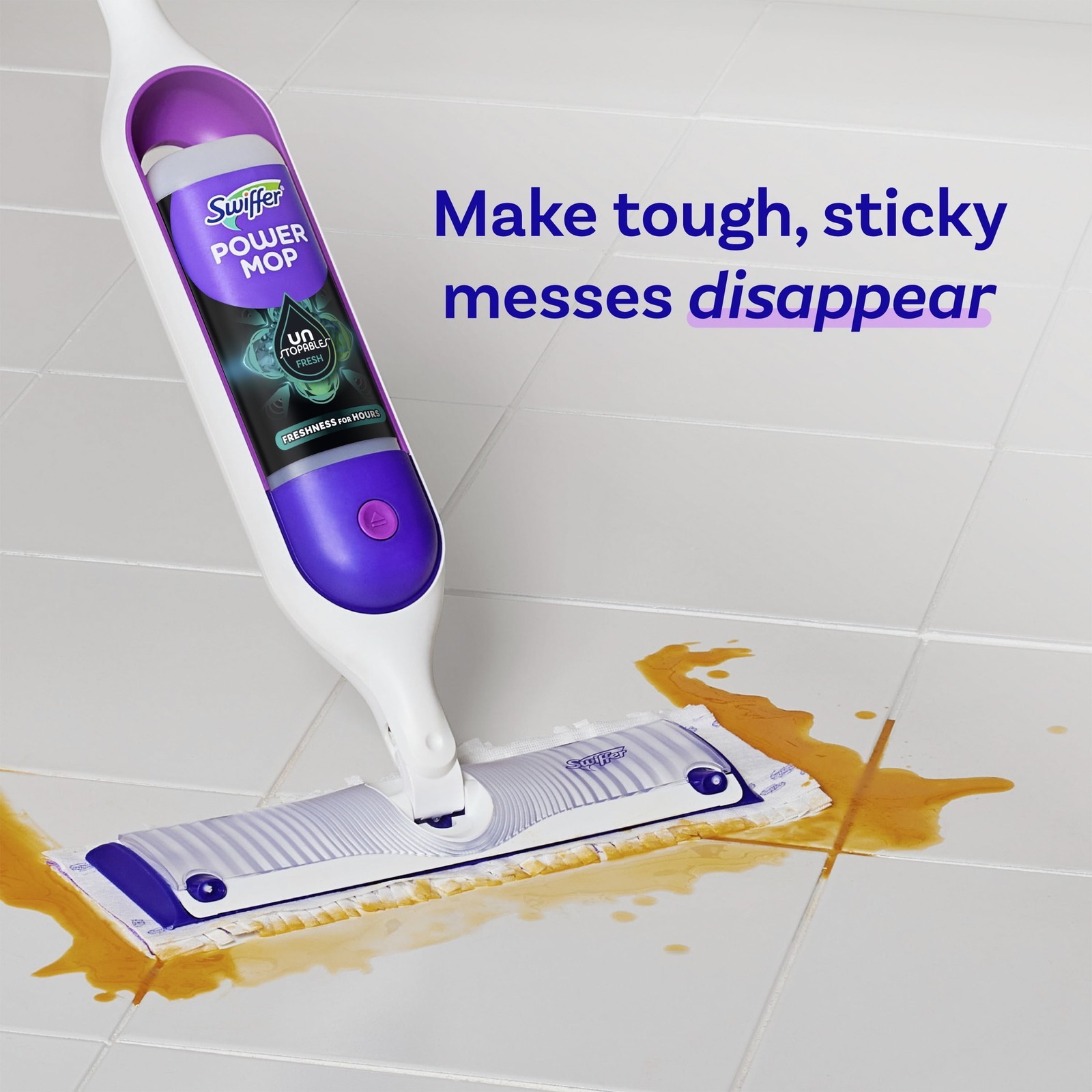 2 Pack Power Mop Floor Cleaner Solution w/ Unstopables Fresh Scent 25.3 fl oz
