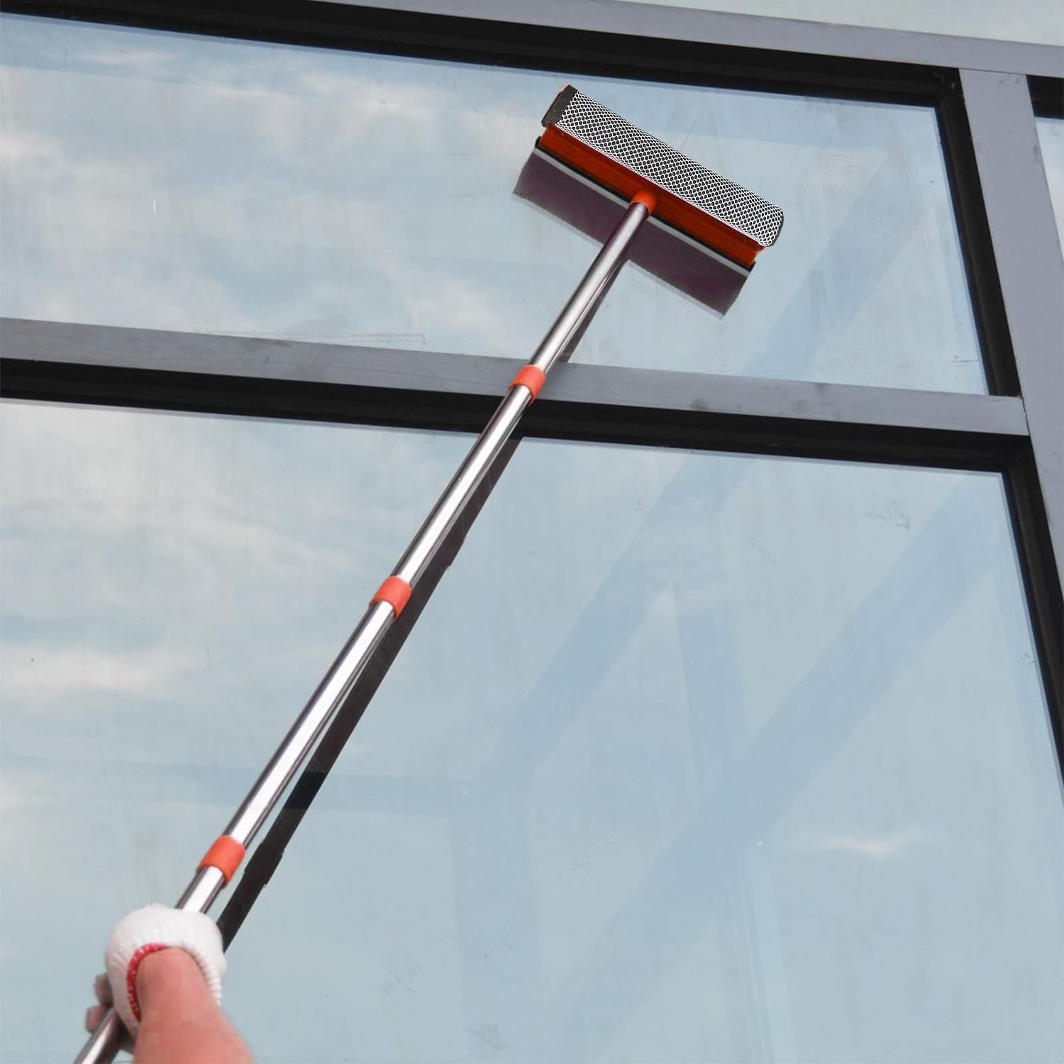 Window Squeegee 2-in-1 Extendable 54.5 Car & Home Glass Cleaning Kit Telescopic