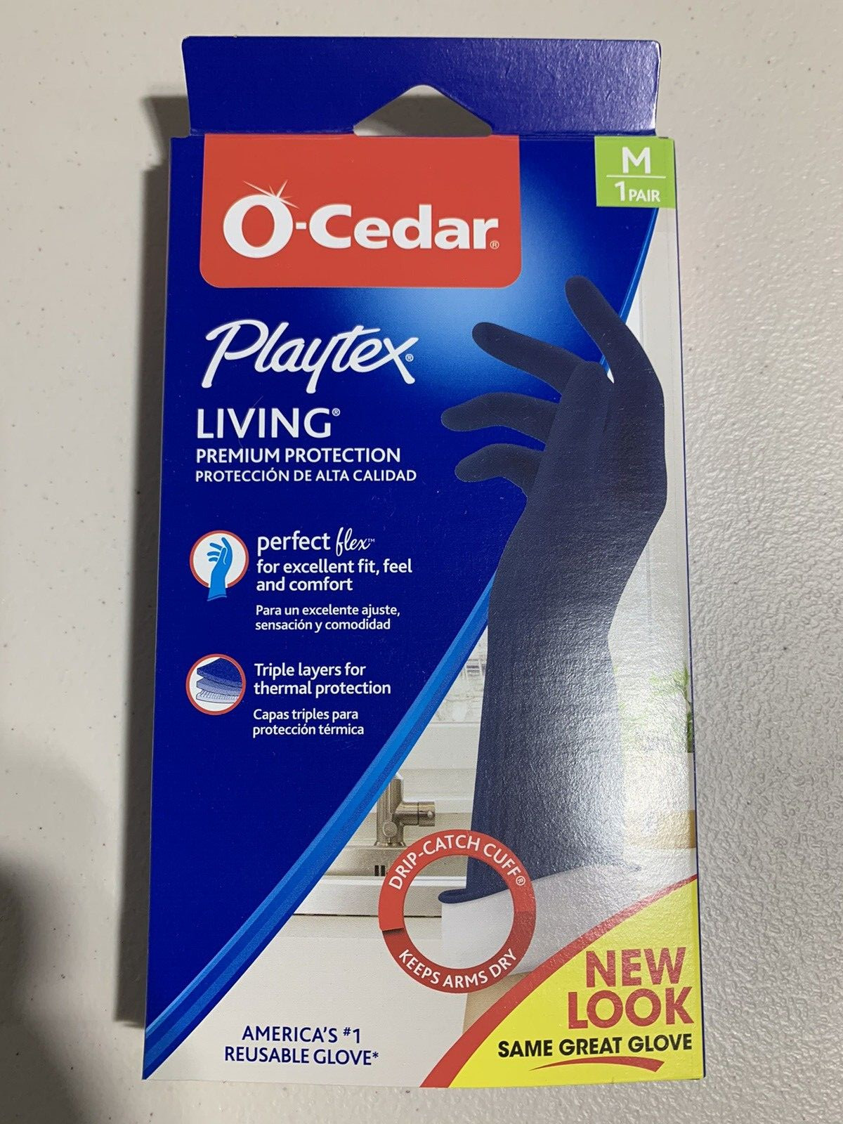 3 Pair O-Cedar Playtex Living PREMIUM Medium Reusable Rubber Gloves – Free ship!