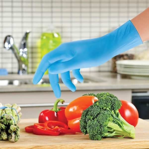 Playtex 1-Size Fits Most Blue Nitrile Clean Cuisine Gloves (30-Pairs)(2-Pack)