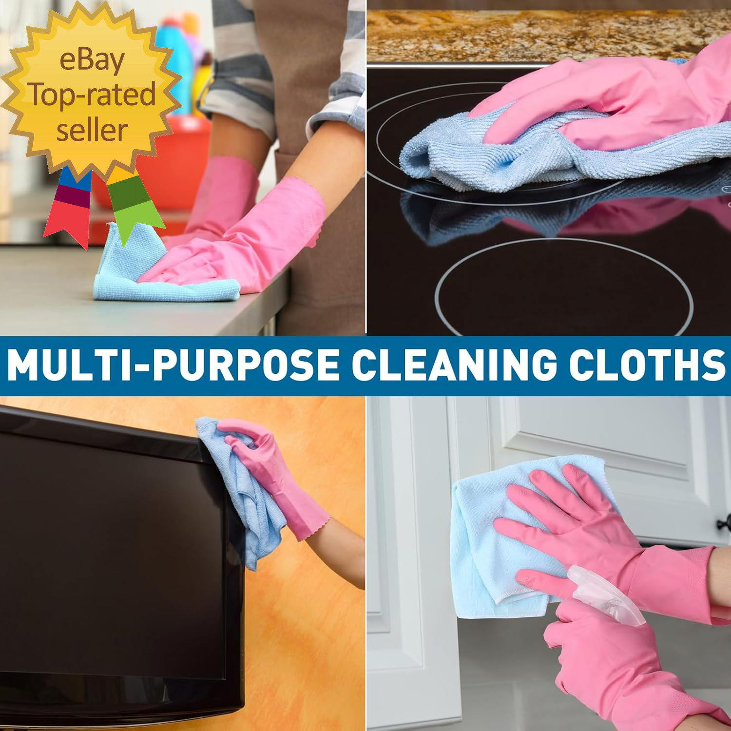 Microfiber Towels Bulk-400 Pack Cleaning Cloths Microfiber Towels for Cars