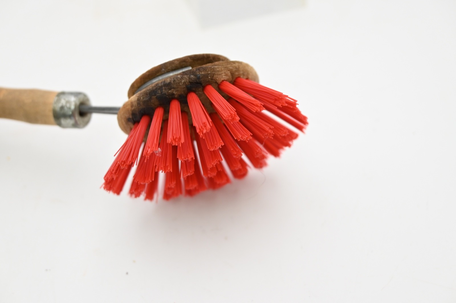 Vntg Wood Handle Vegetable Bristle Scrub Brush Cleaning Utensil Tool W Germany