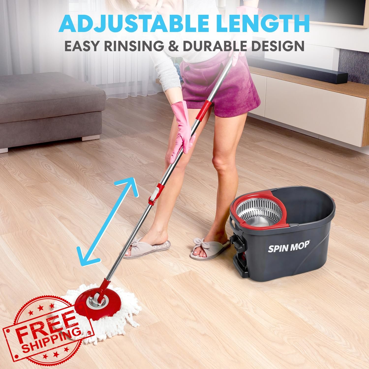 SIMPLI-MAGIC Spin Mop Red/Black