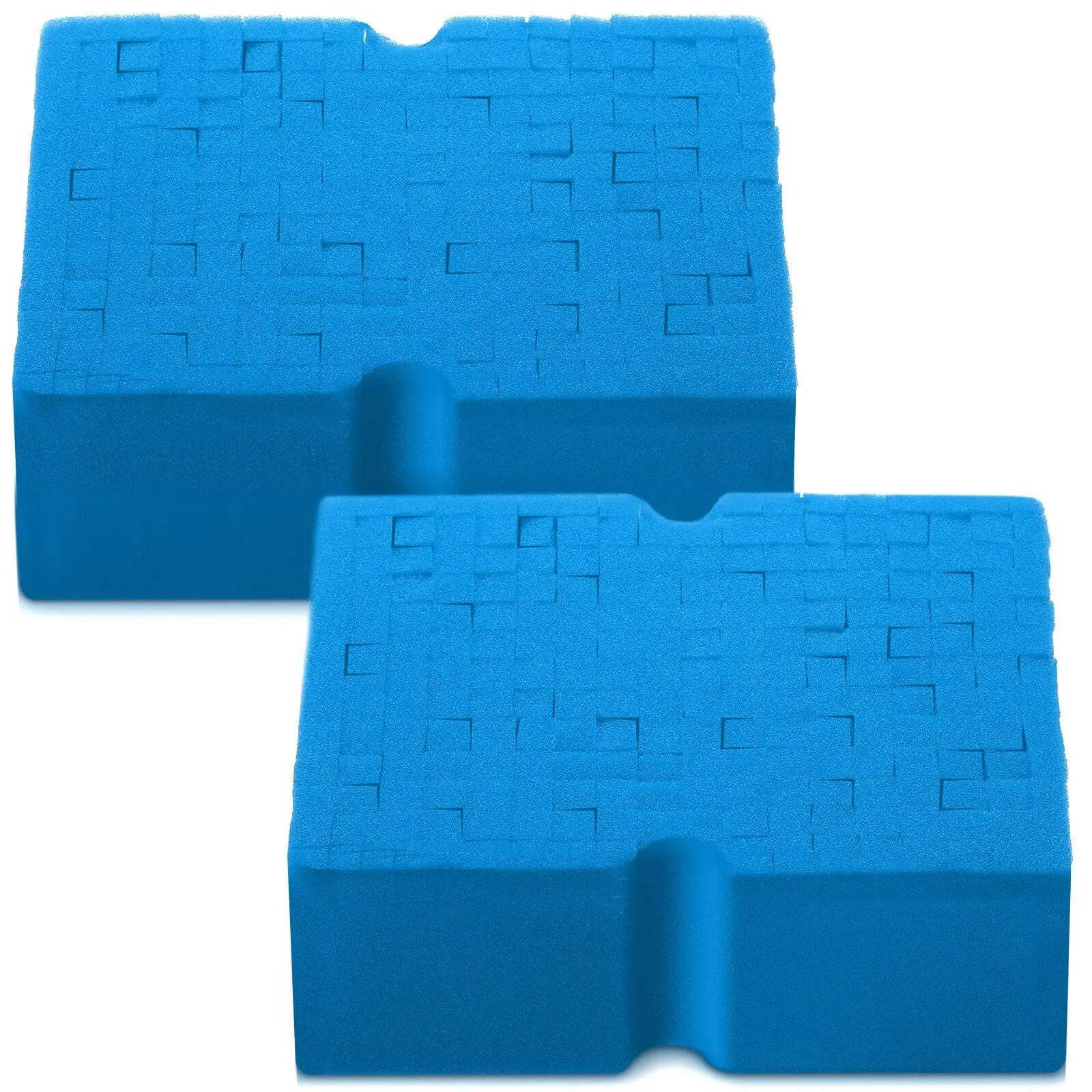 2Pcs Large Cross Cut Durable Soft Foam Grid Sponge Rinseless Absorbent Easy Grip