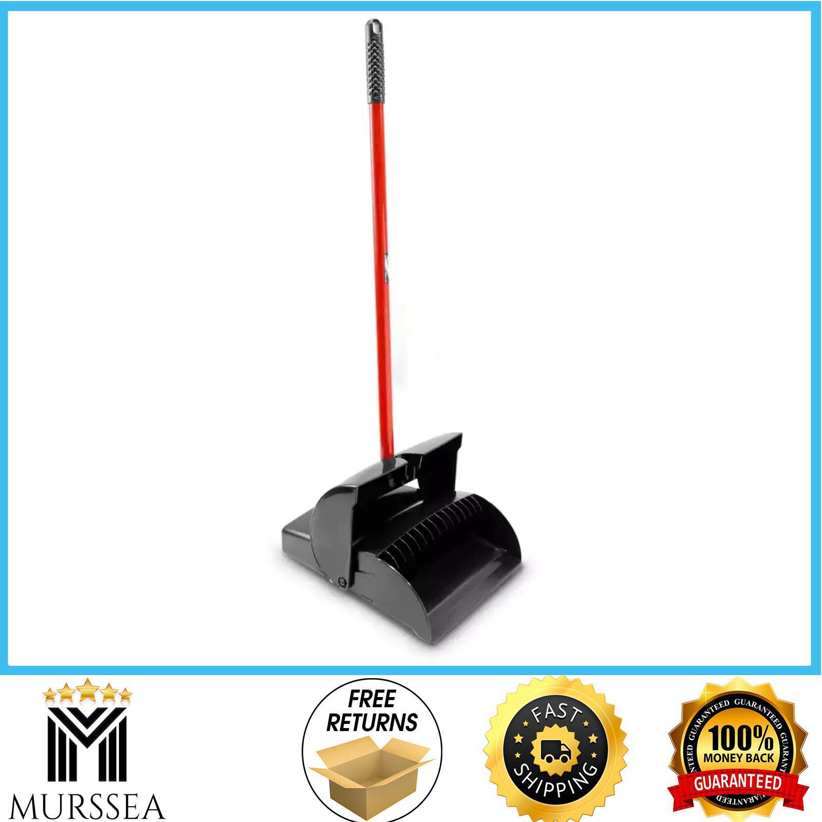 12 in. x 36 in. High Power Closed Lid Lobby Dustpan with Handle