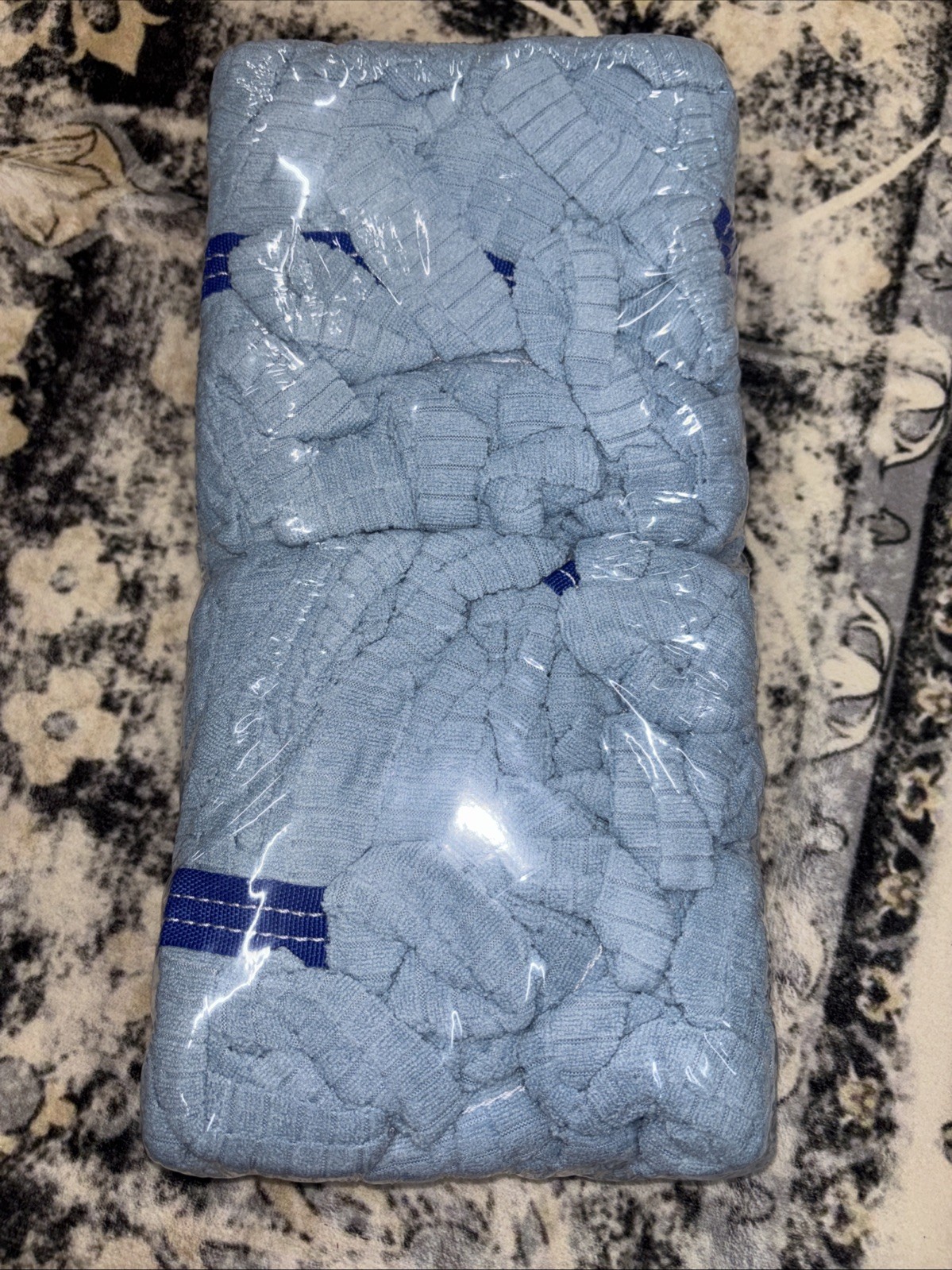 Large Microfiber Tube Mop Head Commercial Replacement Blue Cleaning 2 Pack