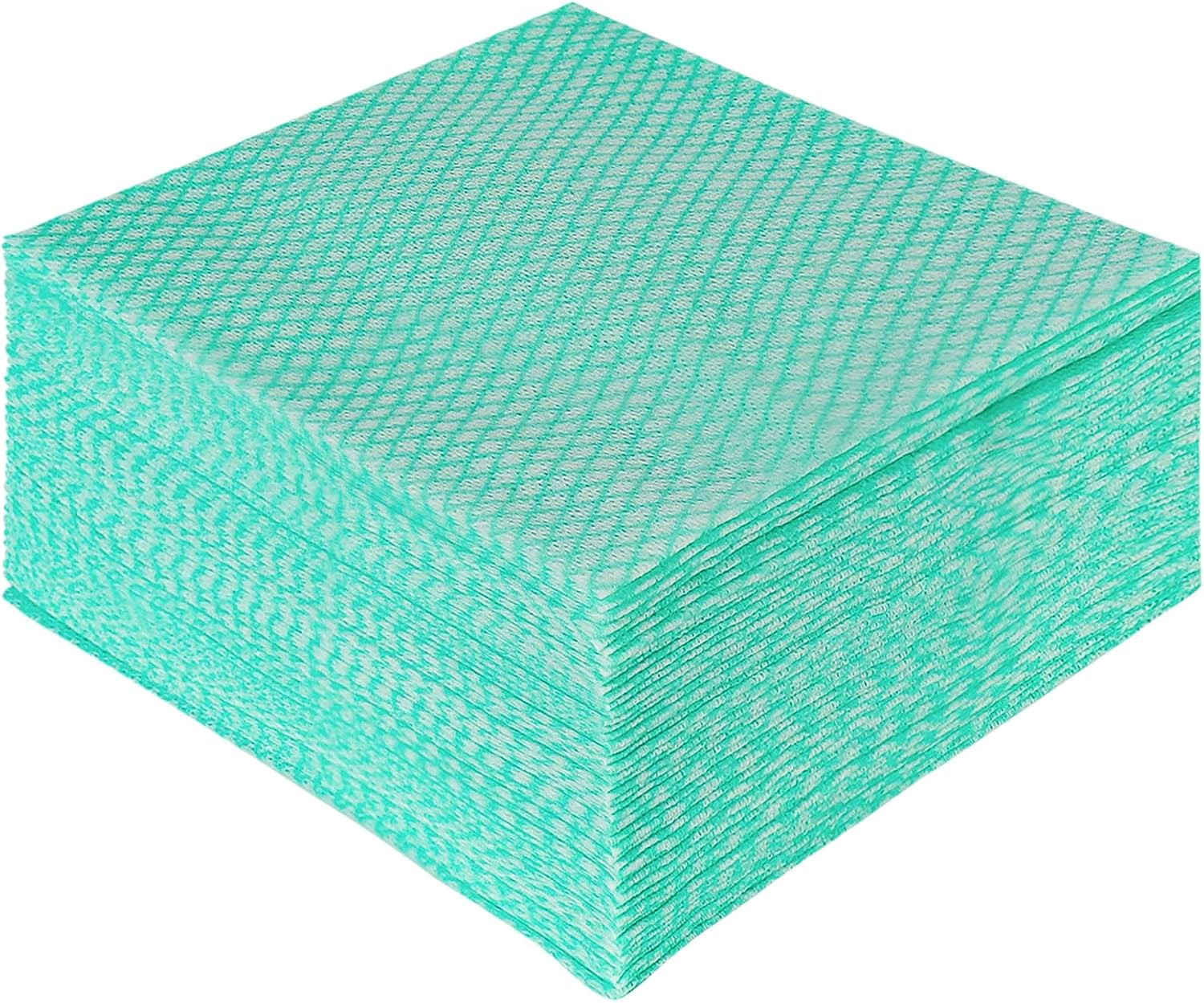 Disposable Cleaning Towels and Dish 50 Count (Pack of 1) Green