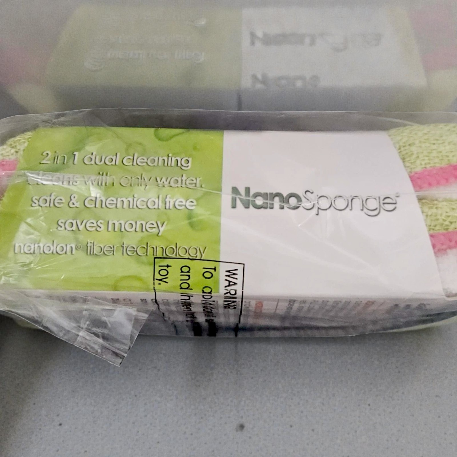 Nanolon Fiber Cleaning Sponges Heavy Duty Kitchen Household Dish Scrubber Large