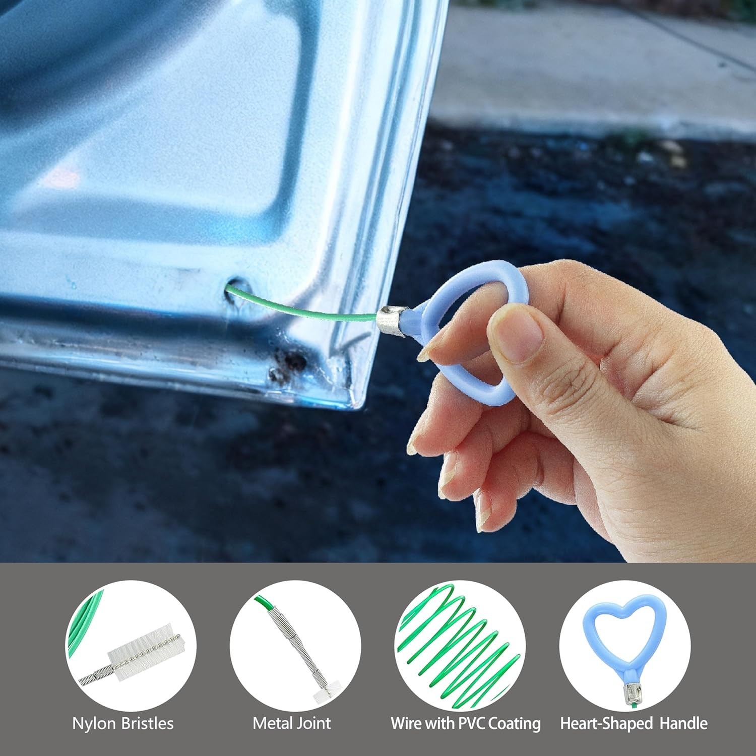 Auto Sunroof Drain Cleaning Tool,118inch Long Pipe Cleaner for Car,flexible New