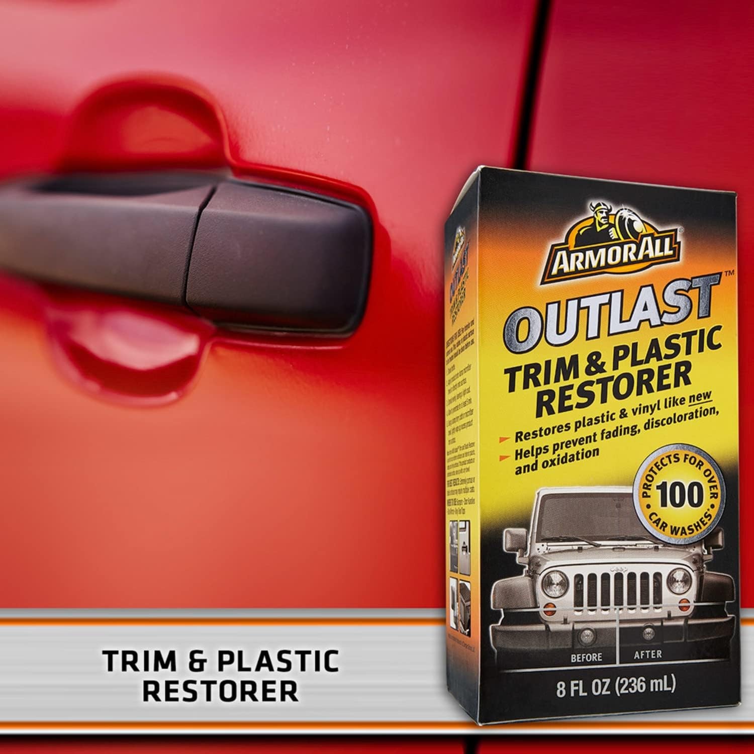 Armor All Outlast Car Trim & Plastic Cleaner , Cleans 8 Fl Oz (Pack of 1)