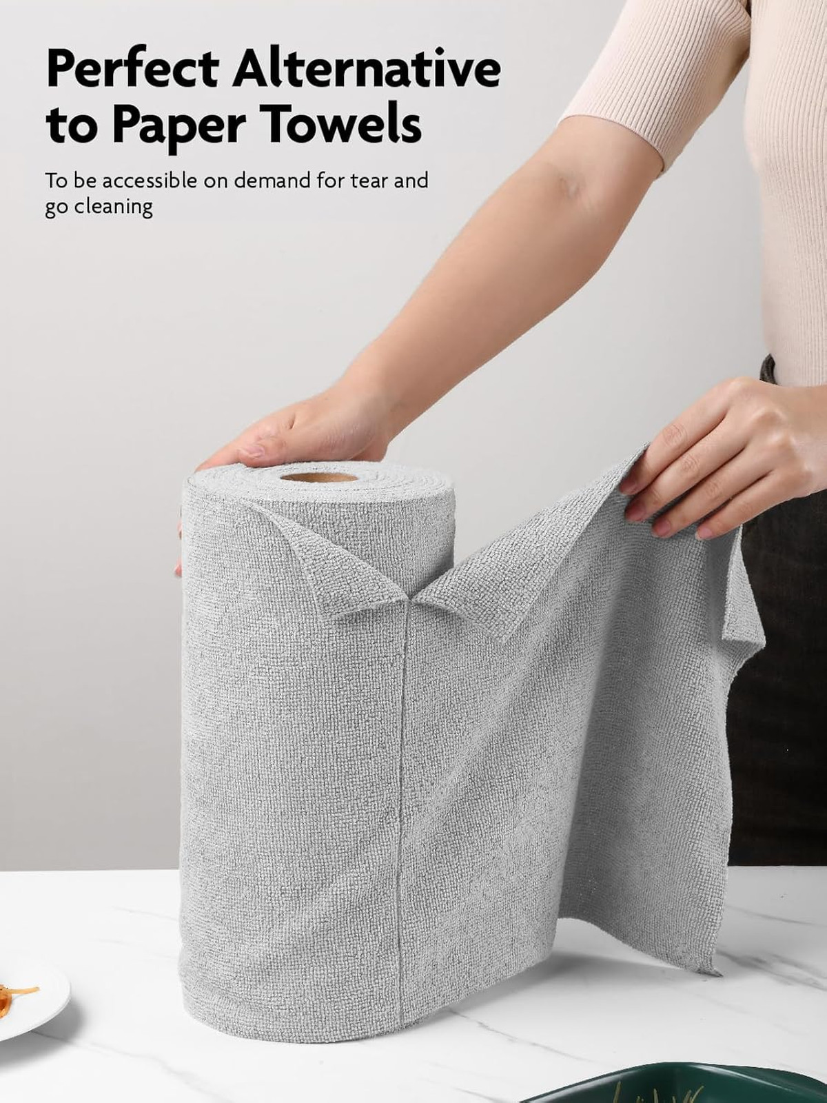 Microfiber Cleaning Cloth Roll 40 Pack 12 Inch Reusable Washable Scratch Free
