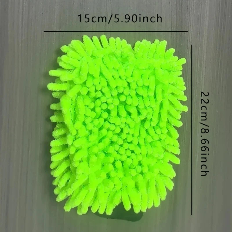 2 Pack Microfiber Car Wash Mitt Scratch Free Ultra Absorbent Car Cleaning Gloves
