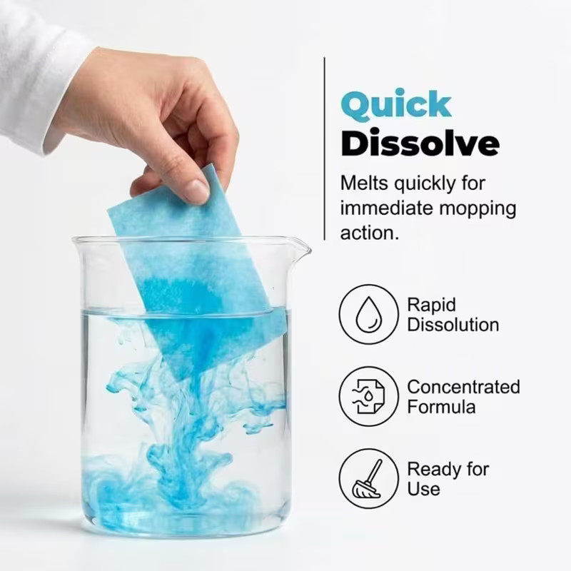 60pcs Multi-Purpose Floor Cleaning Sheets Pads Cleaner Tablet with Fragrance