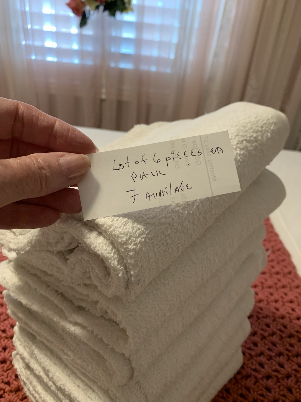 ❤️100% Cotton Shop Towels, White, 13 in x 17 in, 6 count Open Package