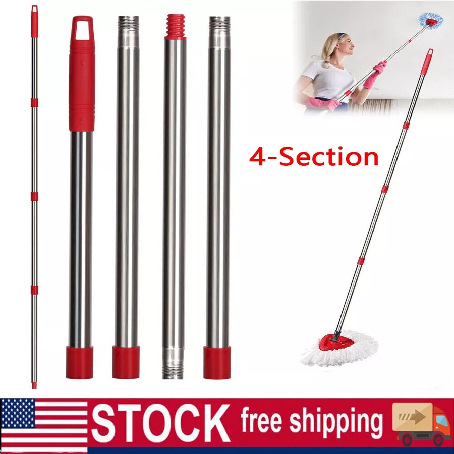 Spin Mop Replacement Handle for O-Cedar, 4-Section 30″ Germany Threaded Joint