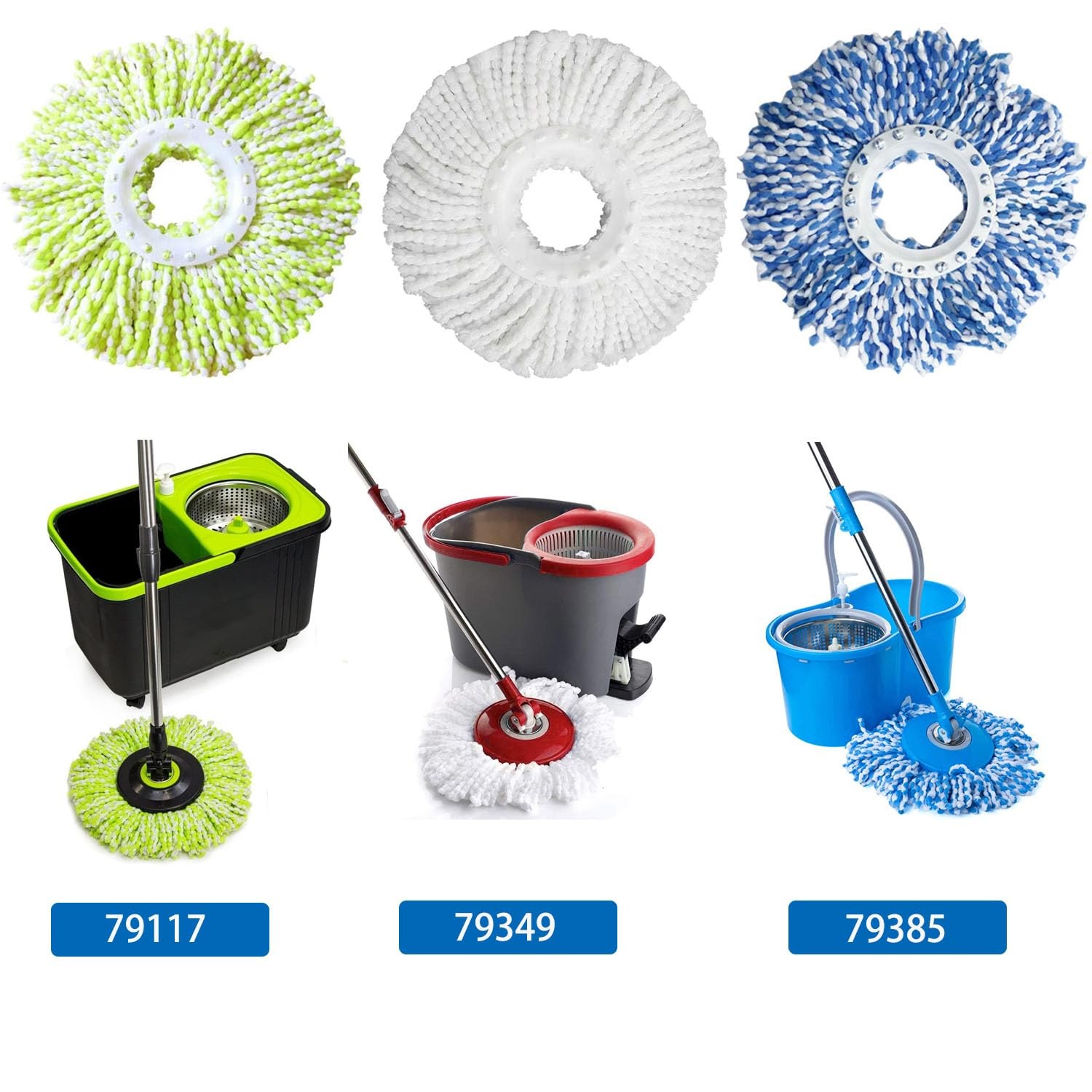 6 Pack Spin Mop Refill Pads Compatible with SIMPLI-Magic 79349 79117 979193 7…