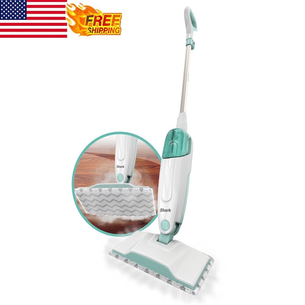 Steam Mop Home Living Room W/ Removable Water Tank Lightweight Corded Electric