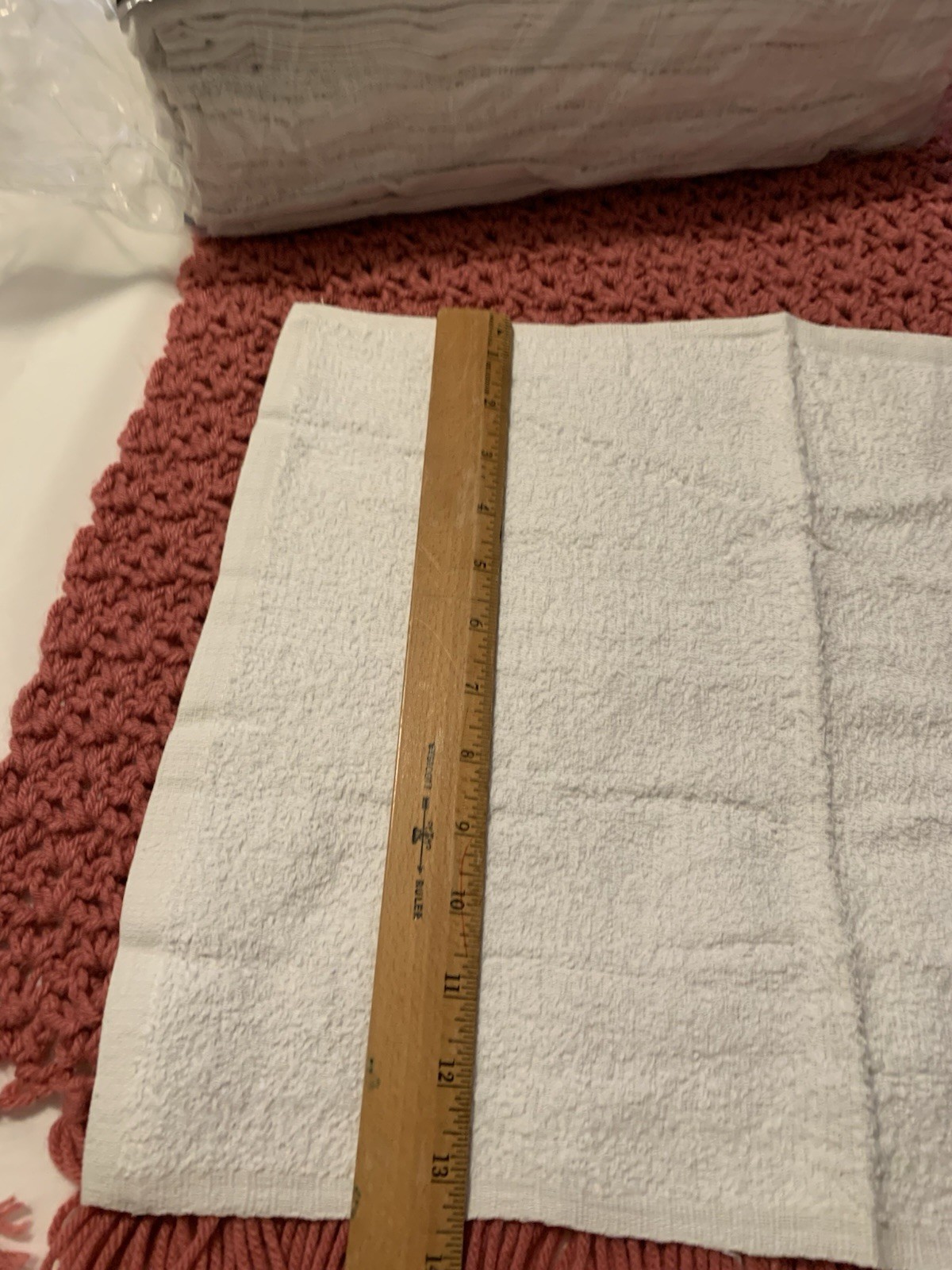 ❤️100% Cotton Shop Towels, White, 13 in x 17 in, 6 count Open Package