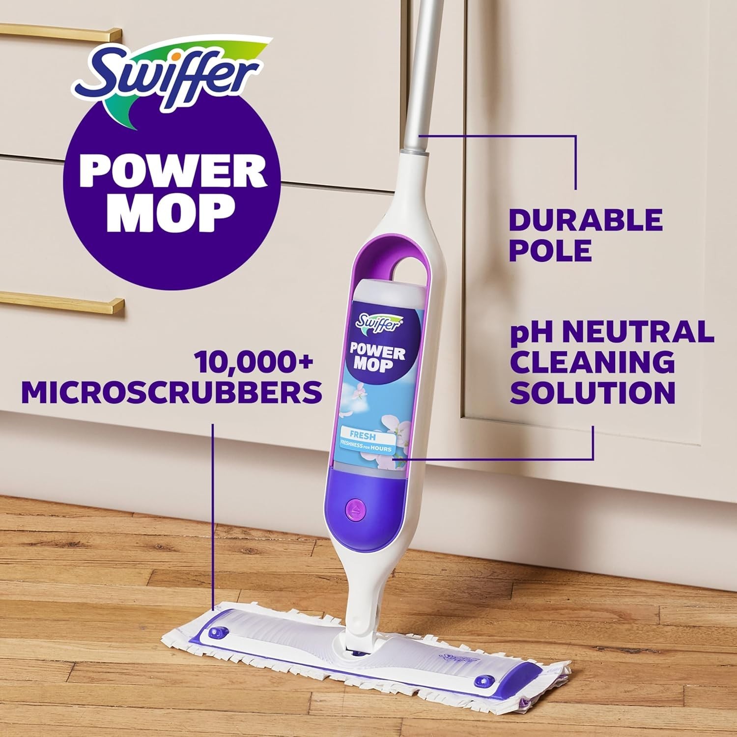 NIB Swiffer PowerMop Multi-Surface Mop Kit for Floor Cleaning – Fresh Scent
