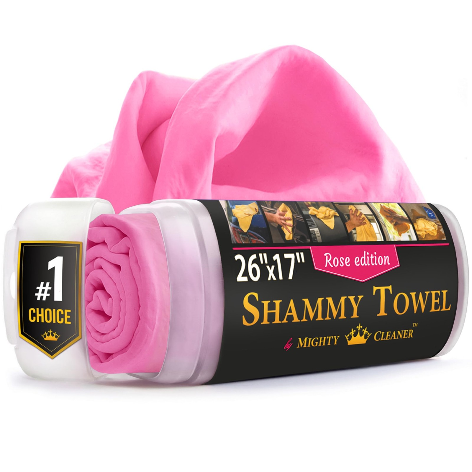 Super Absorbent Car Drying Shammy Cloth Towel – Scratch-Free, Reusable 26″x17″