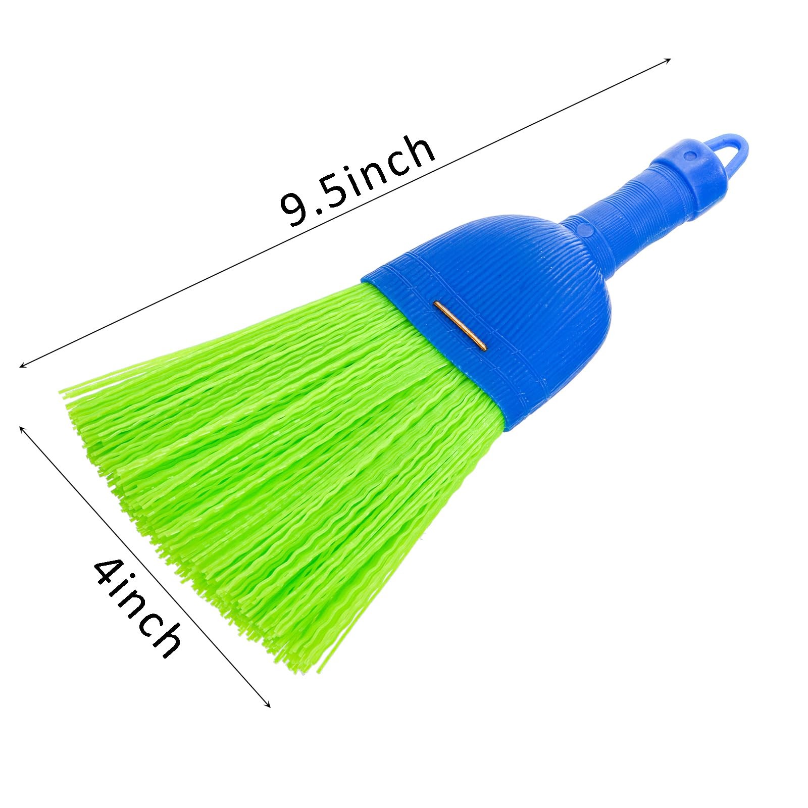 4 Pack Hand Broom Poly Fiber Small Whisk Broom for Car Handheld Brush with Hang