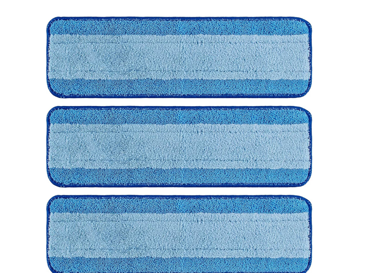 New 50 Pack Blue Mircofiber Replacement Pads For Mop Washable Standard