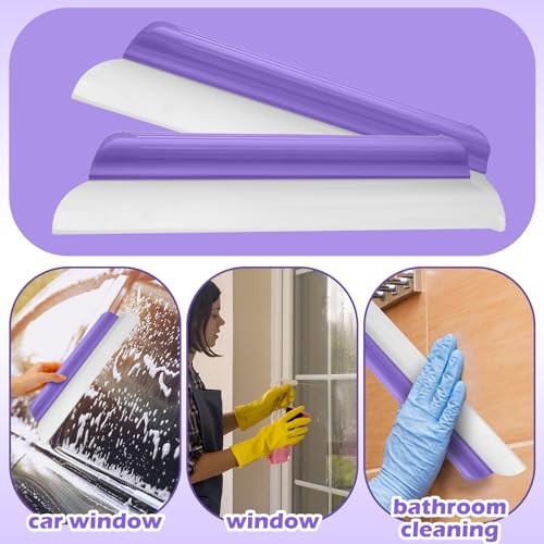 Pack 14 Inch Car Drying Squeegee Longer Silicone Water Squeegee Window 2 Purple