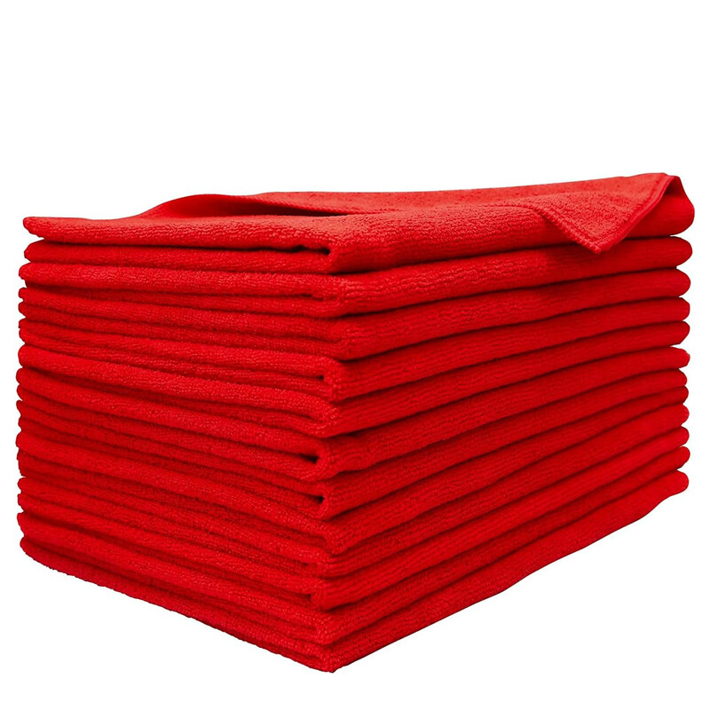 24 Pcs Microfiber Cleaning Cloth Rag Car Polishing Detailing 16×16” 380 GSM