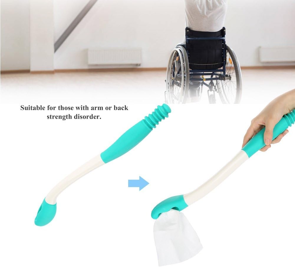 Bottom Wiper, Long Handle Reach fort Holder Toilet Paper Tissue Grip