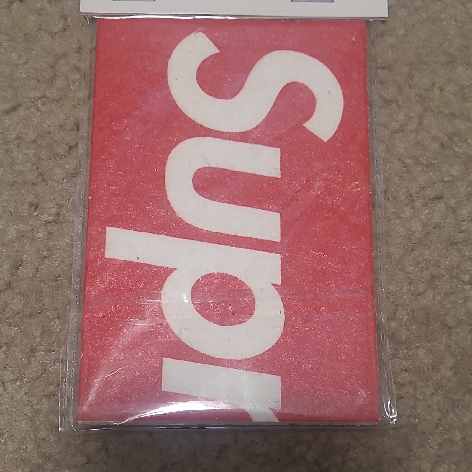 Supreme Pop-Up Sponge Logo Red/White Wood Pulp 105 Washes SS24