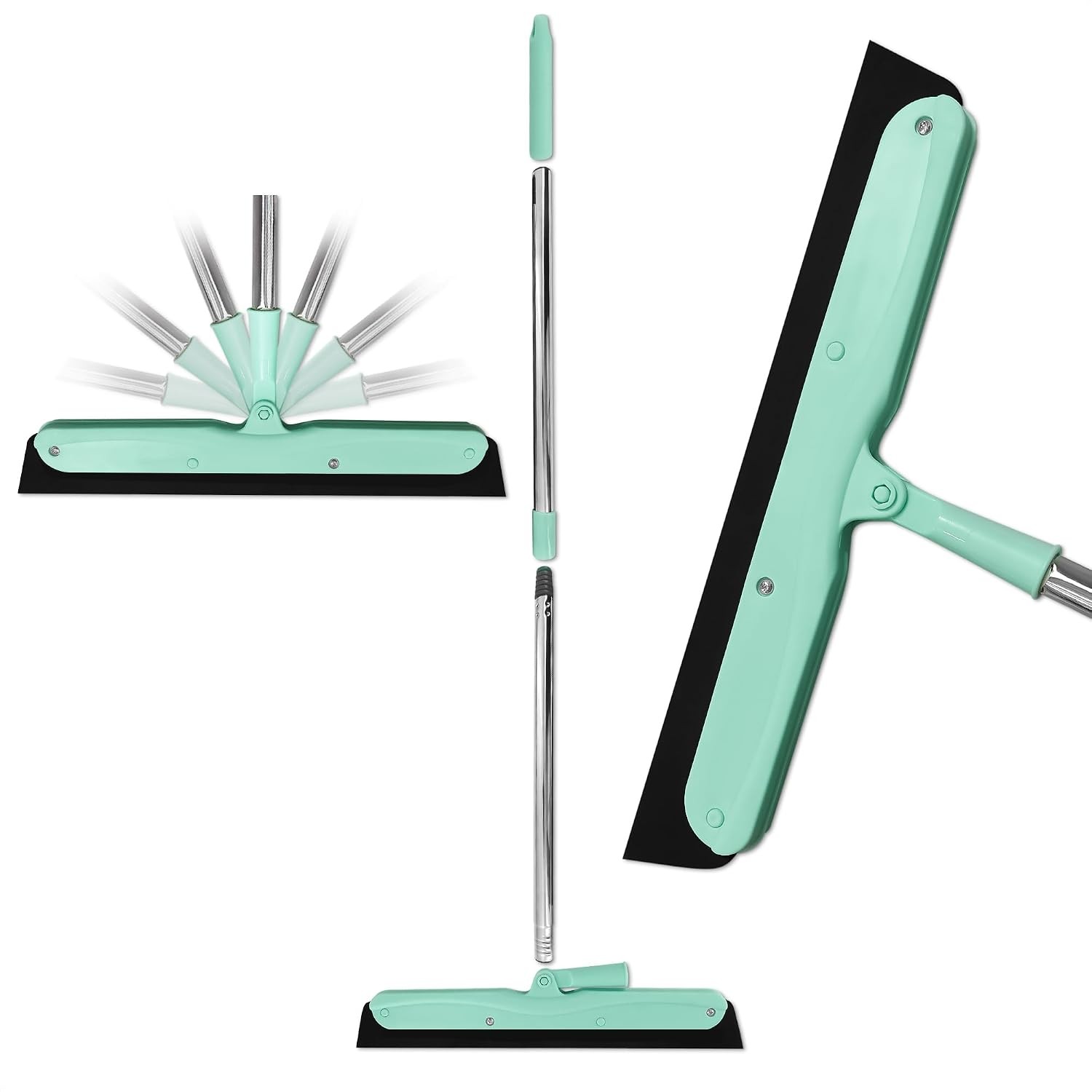 Floor Squeegee – 34.5″ Telescoping Squeegee for Window Cleaning with Durable