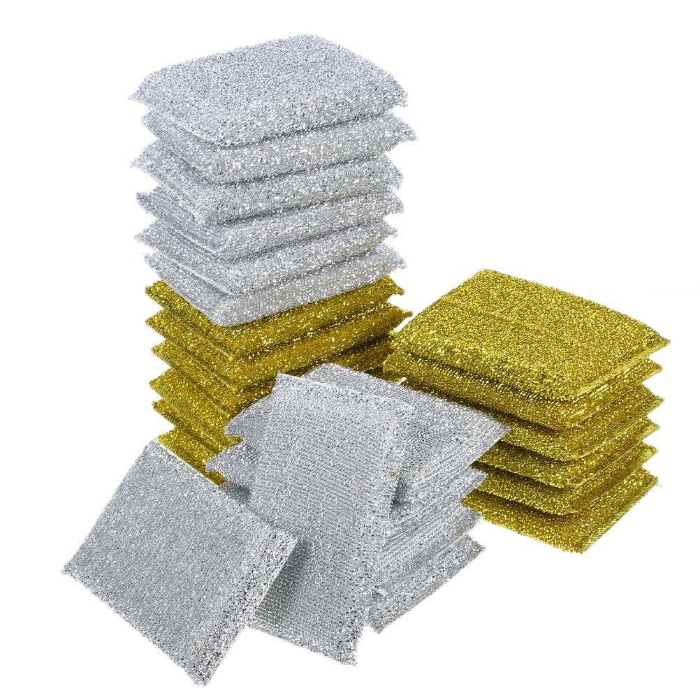 Cleaning Sponges Sponge Golden Kitchen Surface Cleaning 24Pcs 5×3.3×0.6In