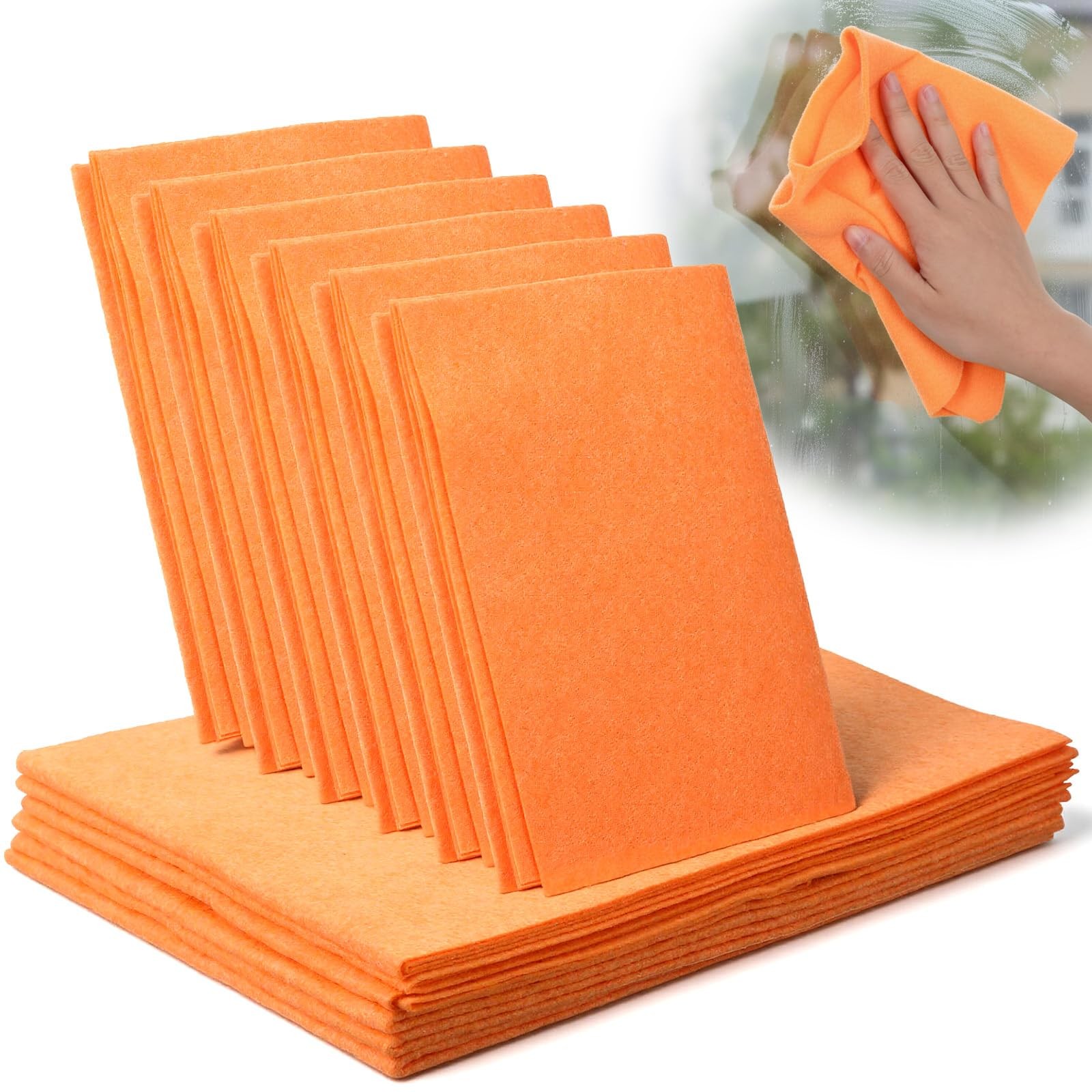 10 Pack Shammy Cloths, 27 X 20 Inch Extra Large Absorbent Cleaning Towels, Re…