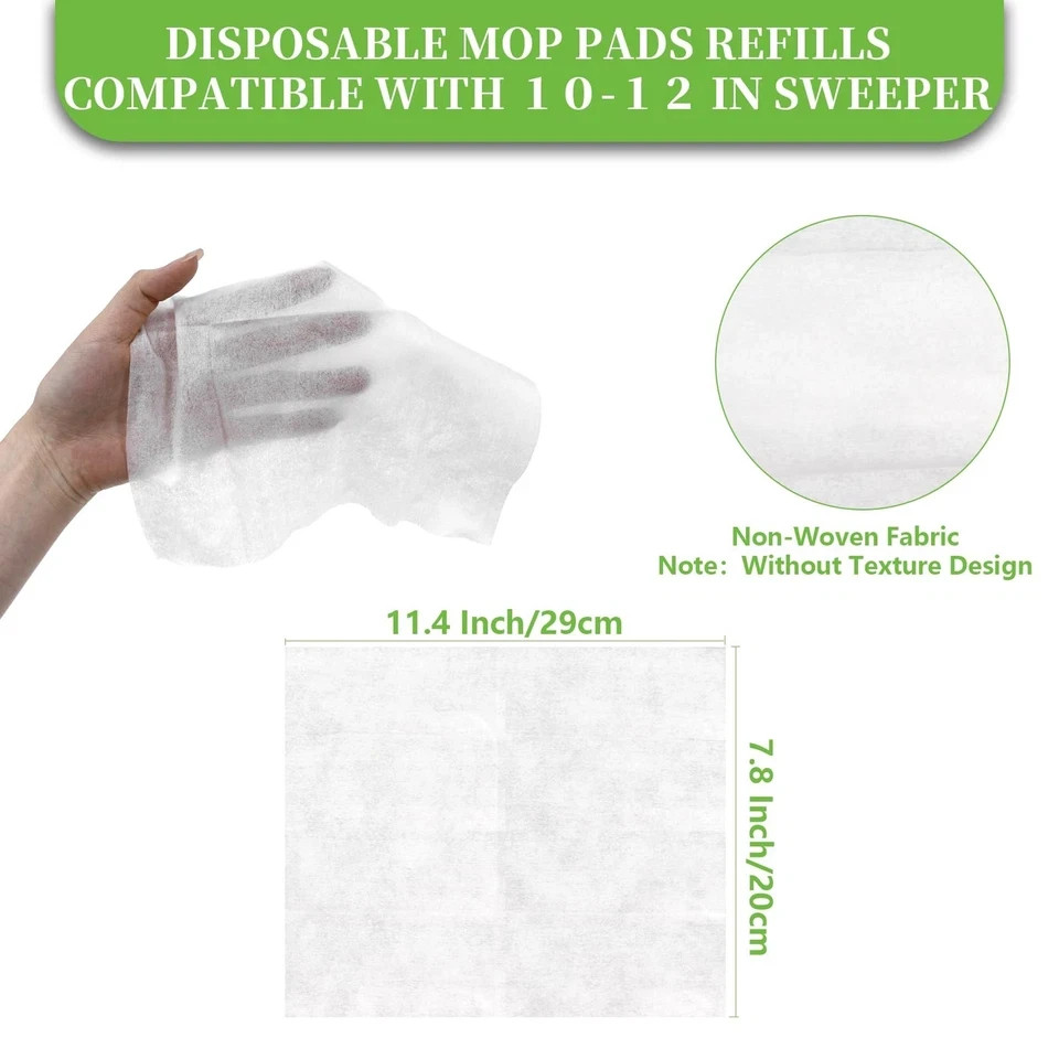 100 Count Dry Sweeping Cloths – Disposable Mop Pads Refills Compatible with 1…
