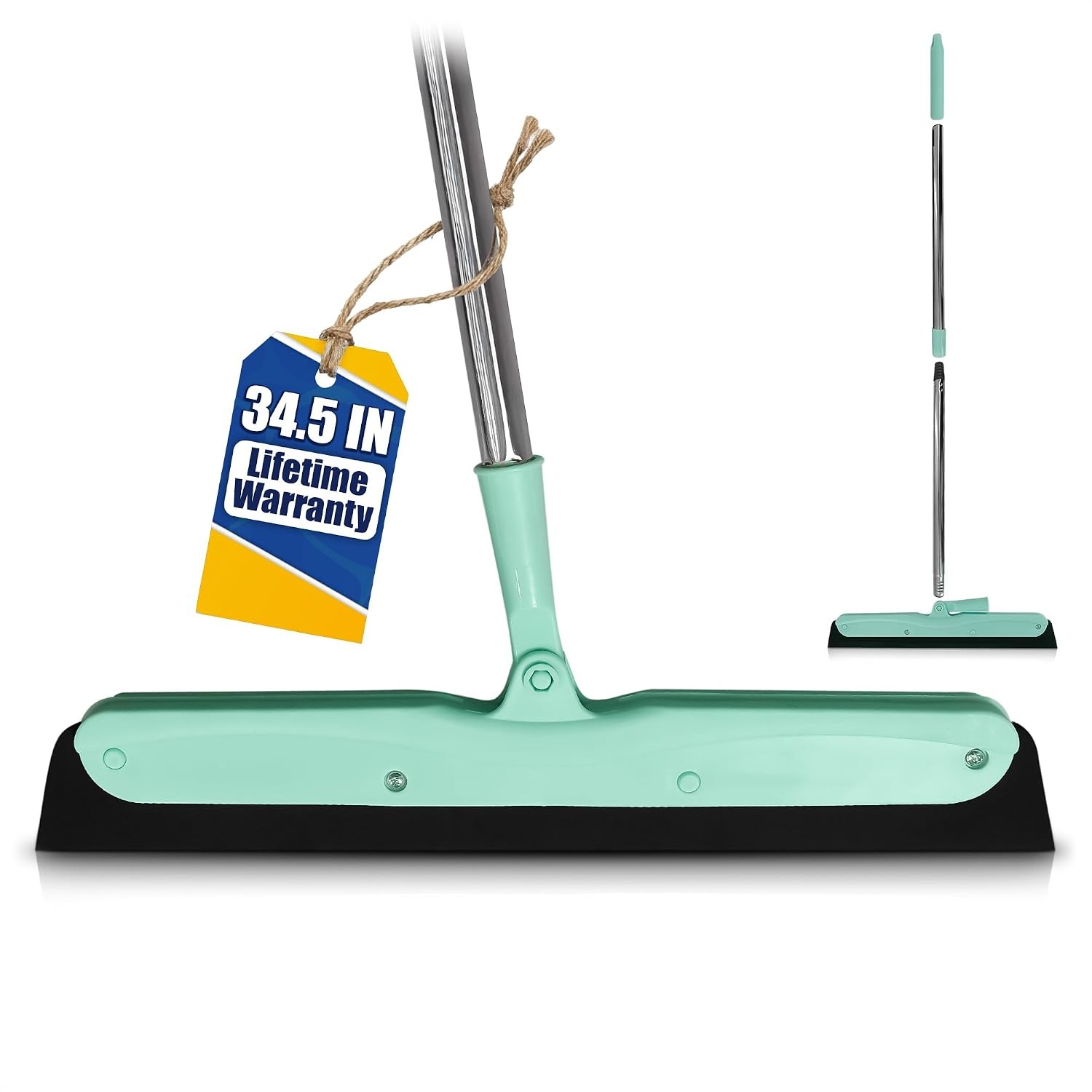 Floor Squeegee – 34.5″ Telescoping Squeegee for Window Cleaning with Durable