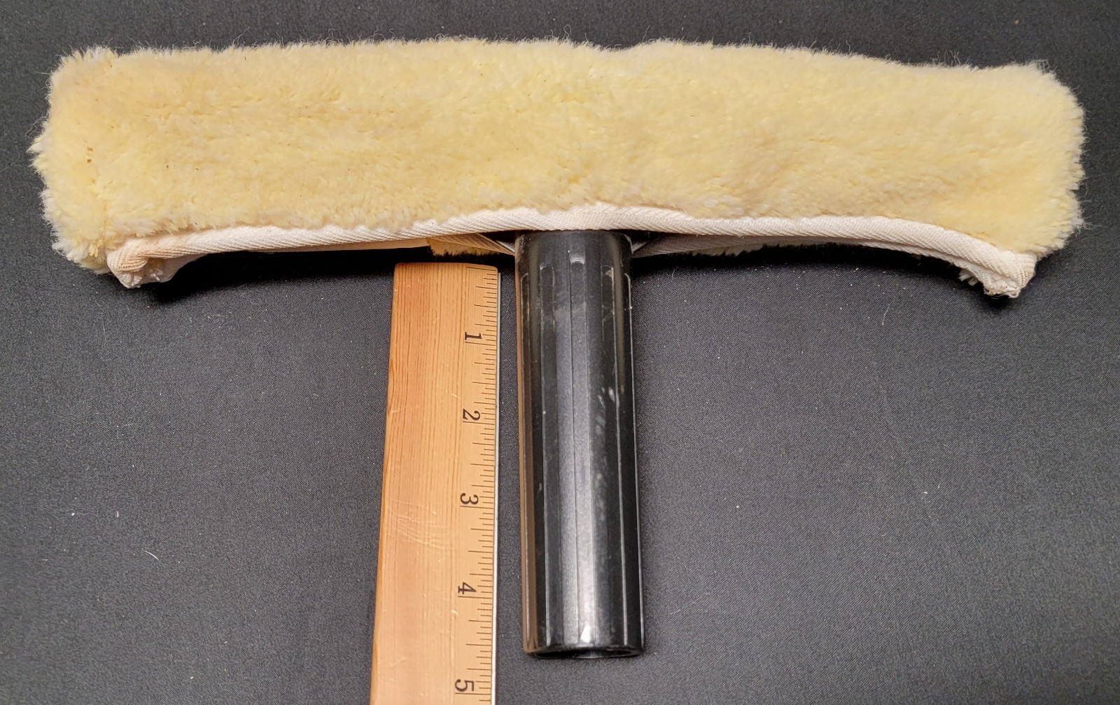 ETTORE Window Washer Plastic T-Bar Golden Glove Microfiber Sleeve 12in Head
