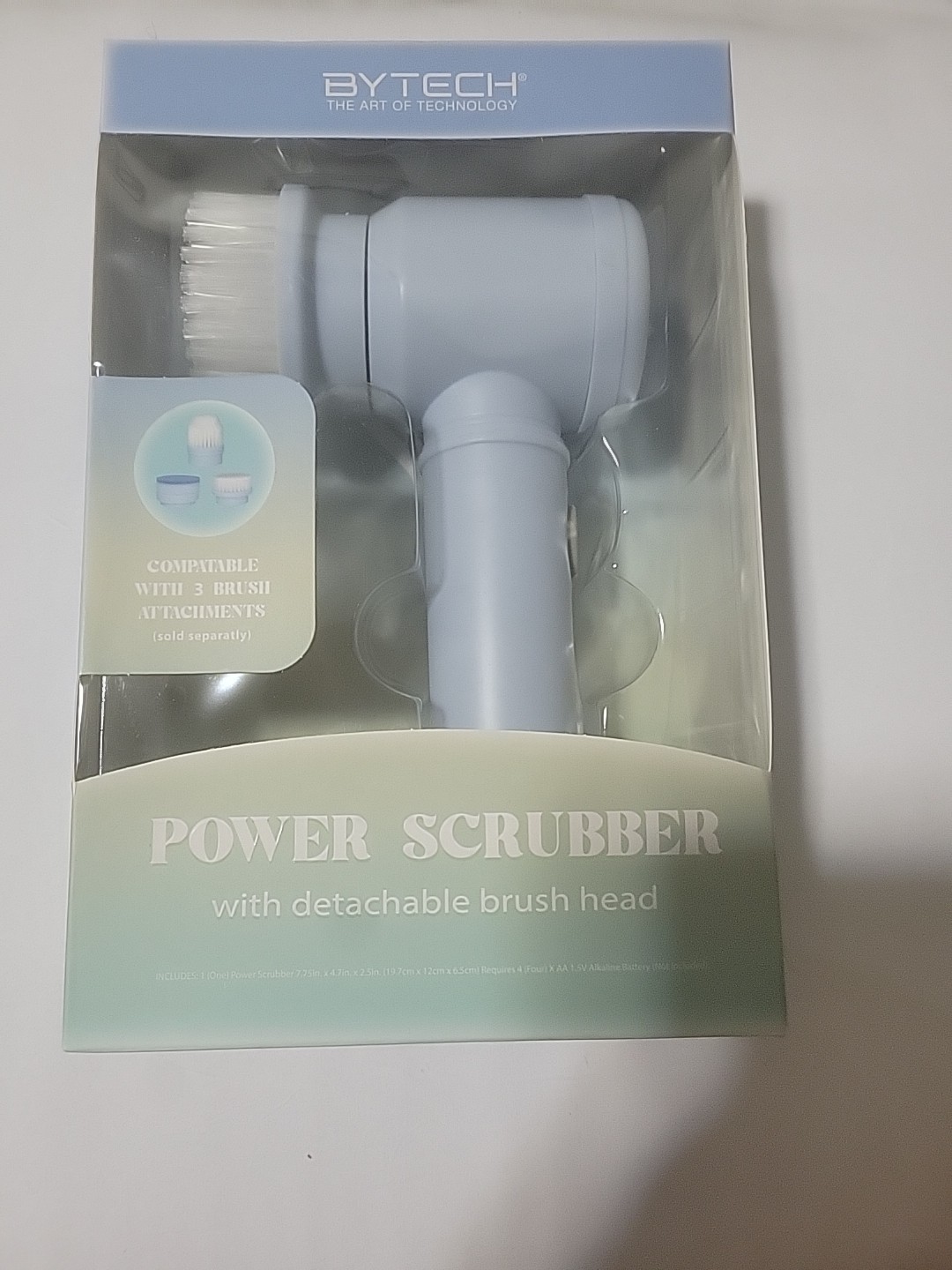 BYTECH Power Scrubber Handheld Cleaning Brush Bathroom Tile Floor New