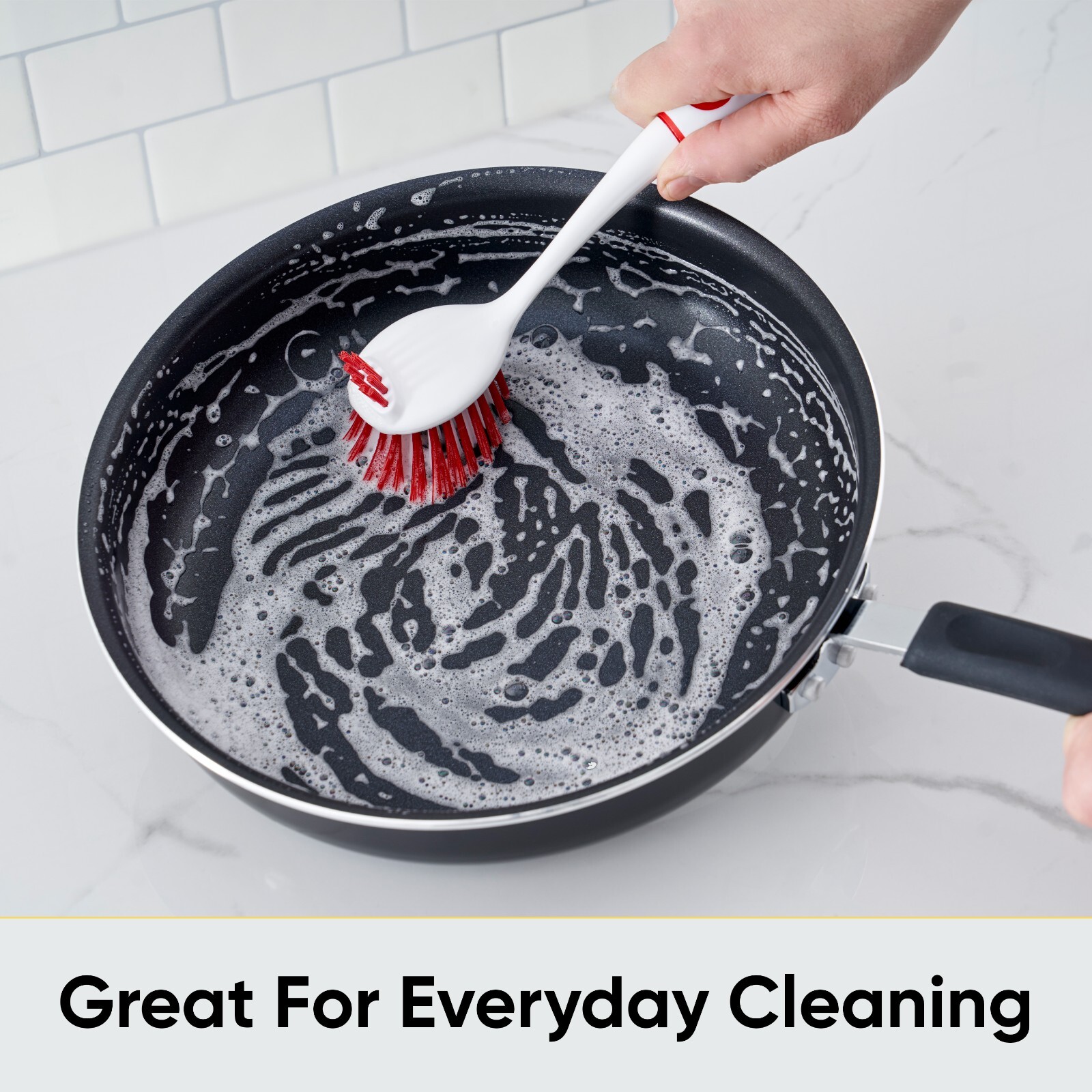 Superio 2 Pack Dish Washing Scrubber and Vegetable Brush 2 Sided Bristles