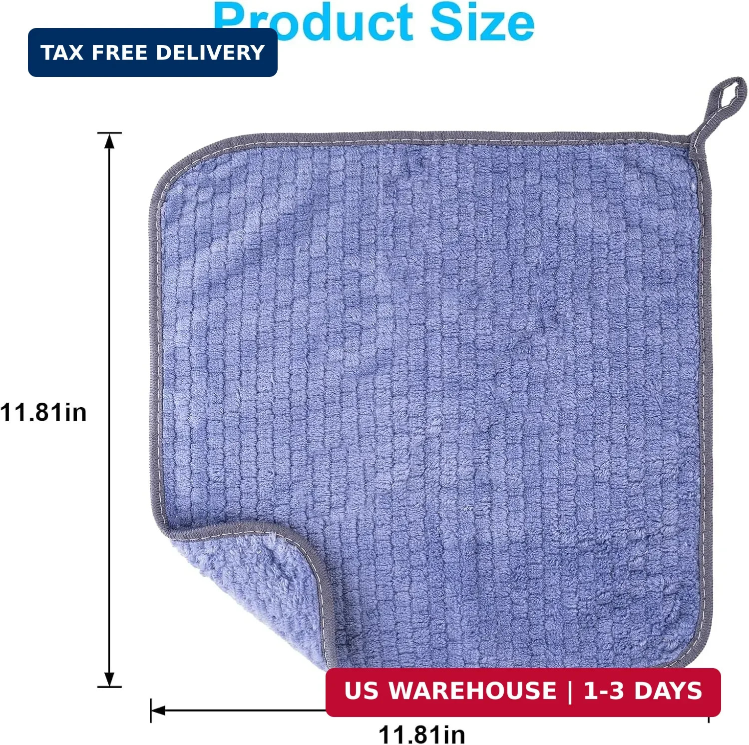 Microfiber Cleaning Cloths 12″ x 12″: 10 Pack Reusable lint-Free | Towels for Gl