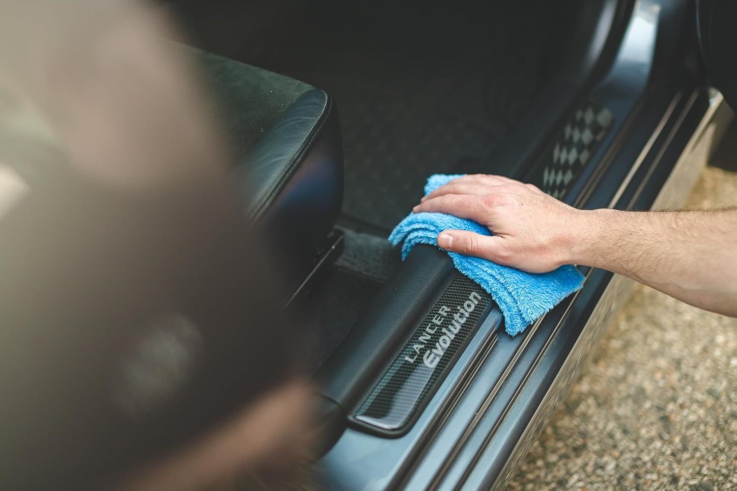 10 Pack Plush Microfiber Detailing Towels 500GSM 8×8 Edgeless 70/30 Blue