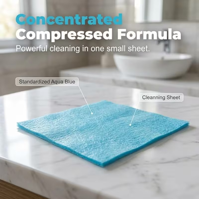 60pcs Multi-Purpose Floor Cleaning Sheets Pads Cleaner Tablet with Fragrance