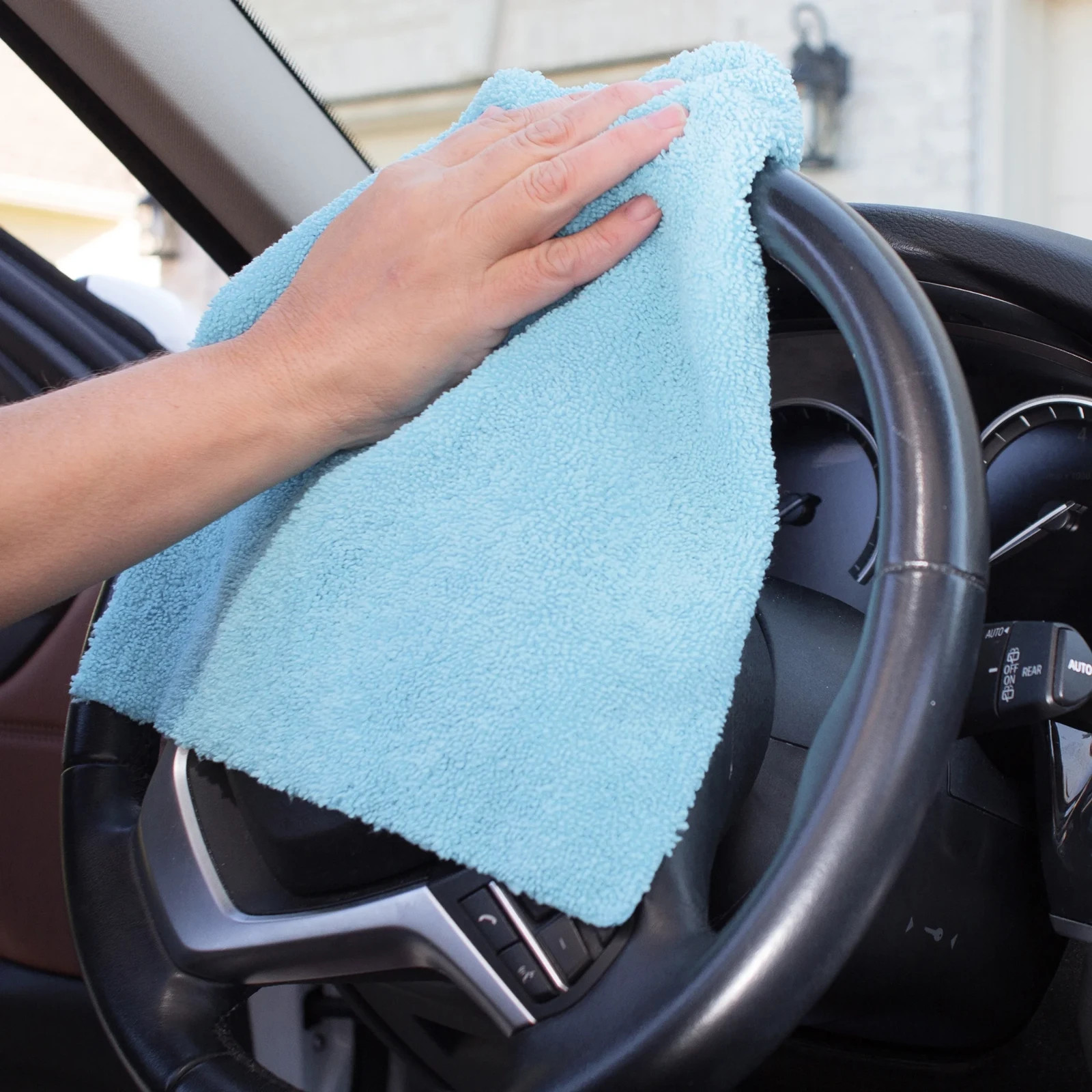 Auto Drive Multipurpose Microfiber Towels, 14 x 14 Inch Multicolor, 30 Pack