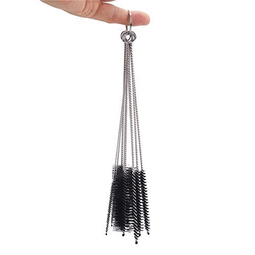 10 Pieces Nylon Cleaning Bottle Brush Pipe Cleaning Brushes Tube Brushes Black